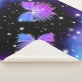 Space Fantasy Butterflies Cosmic Sherpa Deken (3/4)