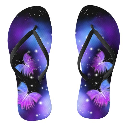 Space Fantasy Butterflies Cosmic Teenslippers (Voetbed)