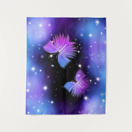 Space Fantasy Butterflies Cosmic Wandkleed (Voorkant)