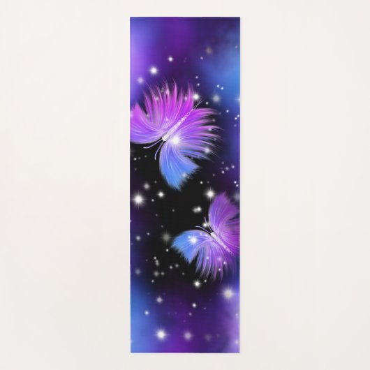 Space Fantasy Butterflies Cosmic Yogamat (Voorkant)