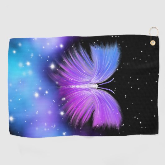 Space Fantasy Butterfly Cosmic Golfhanddoek (Horizontaal)