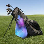 Space Fantasy Butterfly Cosmic Golfhanddoek (Groen)
