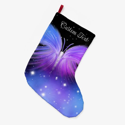 Space Fantasy Butterfly Cosmic Grote Kerstsok (Voorkant (Hangend))