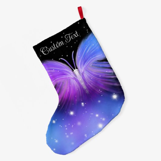 Space Fantasy Butterfly Cosmic Grote Kerstsok (Achterkant (Hangend))