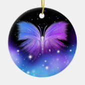 Space Fantasy Butterfly Cosmic Keramisch Ornament (Voorkant)