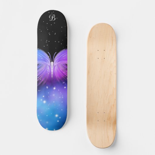 Space Fantasy Butterfly Cosmic Persoonlijk Skateboard (Voorkant)