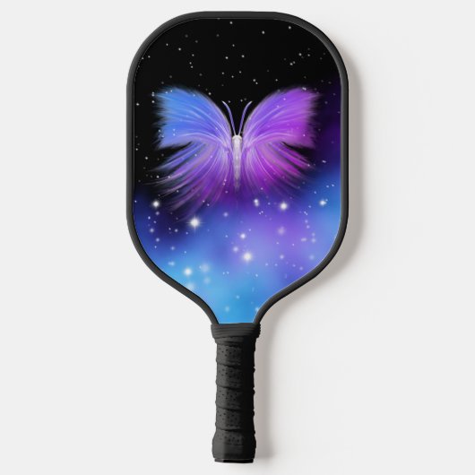 Space Fantasy Butterfly Cosmic Pickleball Paddle (Achterkant)