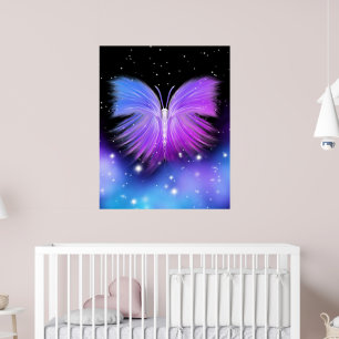 Space Fantasy Butterfly Cosmic Poster