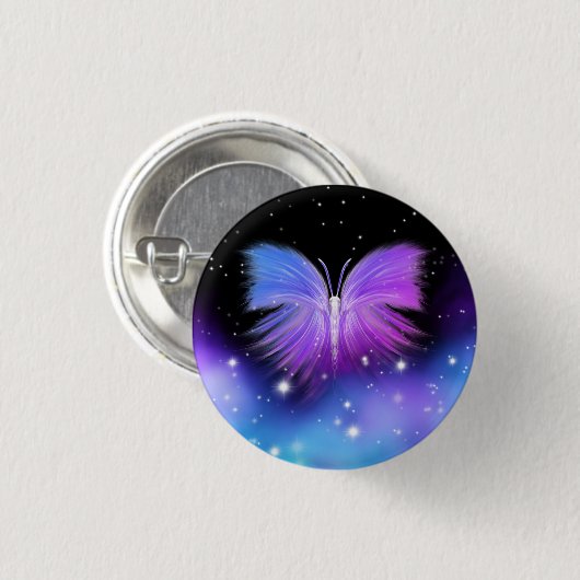Space Fantasy Butterfly Cosmic Ronde Button 3,2 Cm (Voorkant /achterkant)