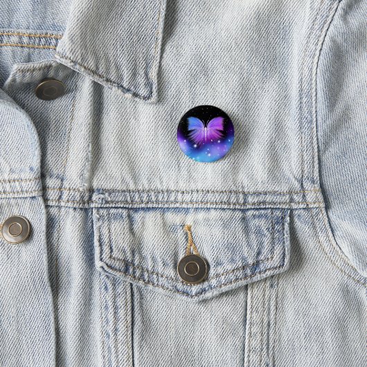 Space Fantasy Butterfly Cosmic Ronde Button 3,2 Cm (In situ)