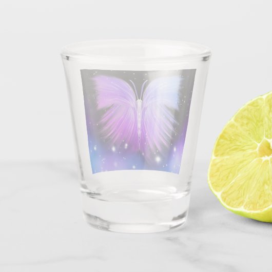 Space Fantasy Butterfly Cosmic Shot Glas (Achterkant)