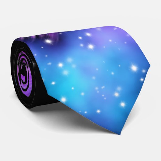 Space Fantasy Butterfly Cosmic Stropdas (Opgerold)