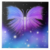 Space Fantasy Butterfly Cosmic Tegeltje (Voorkant)