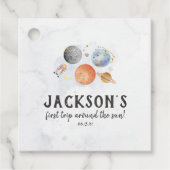 Space Favor Tag Bedankjes Labels (Voorkant)