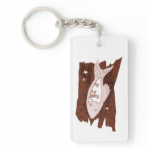 Space Ferretten Acrylische Sleutelhanger