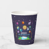 Space First Birthday Cup - Eerste reis Papieren Bekers (Voorkant)