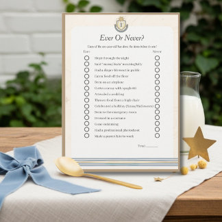 Space First Birthday Ever or Never game card Feestdagenkaart