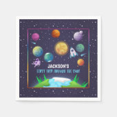 Space First Birthday Napkin - Eerste reis Servet (Voorkant)