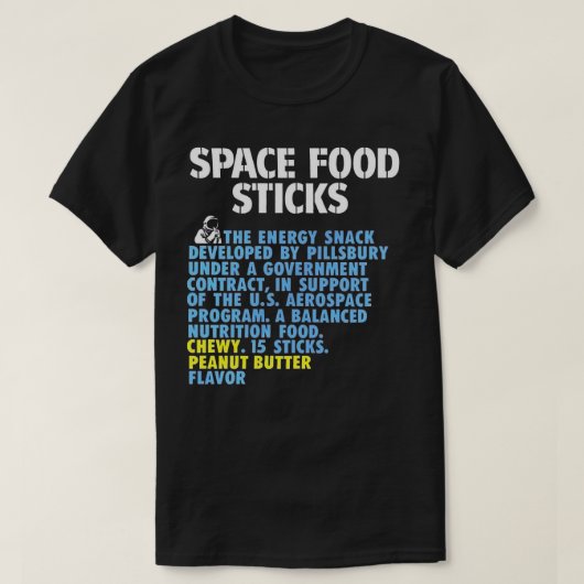 Space Food Sticks T-shirt (Design voorkant)