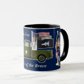 Space Force Notenkraker met kleine militaire vrach Mok (Voorkant rechts)