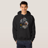 Space French Bulldog Astronaut Dog Hoodie (Voorkant volledig)