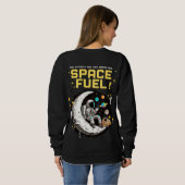 Space Fuel – Funny Astronaut Coffee Lover Trui (Achterkant volledig)