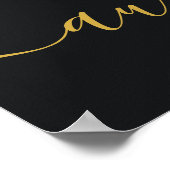 Space Galaxies en Gold Stars Gepersonaliseerd Post Poster (Hoek)