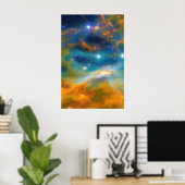 Space Galaxy-Afbeelding Poster (Thuiskantoor)