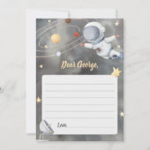 Space Galaxy Astronaut Time Capsule Sign Kaart (Voorkant)