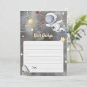 Space Galaxy Astronaut Time Capsule Sign Kaart (Staand voorkant)