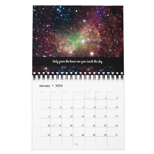 Space Galaxy Astronomy Universe Rumi Quotes Kalender (Jan 2026)
