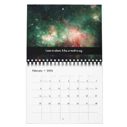 Space Galaxy Astronomy Universe Rumi Quotes Kalender (Feb 2026)
