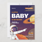 Space Galaxy Baby shower Invitation Kaart (Voorkant)