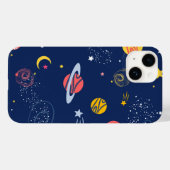 Space Galaxy Background Cosmic Navy iPhone Case (Achterkant (horizontaal))