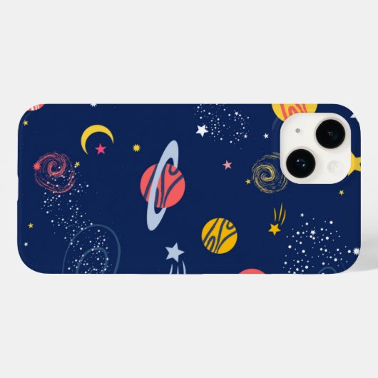Space Galaxy Background Cosmic Navy iPhone Case (Achterkant (horizontaal))