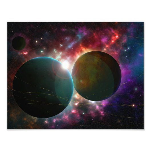 Space / Galaxy Concept Art Print / Poster (Voorkant)