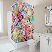 Space Galaxy constellation seamless pattern Douchegordijn (In situ)