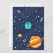 Space Galaxy Dinosaur Baby Astronount BOY Kaart (Achterkant)