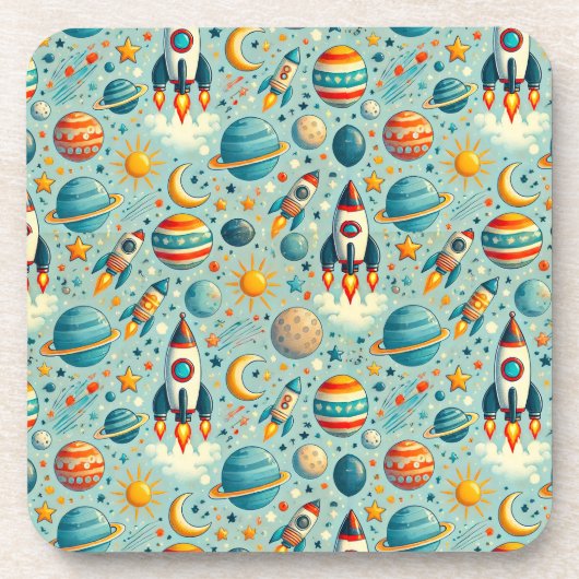 🌌 Space Galaxy Drink Onderskale Kinderen Leuke De Bier Onderzetter (Voorkant)