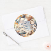 Space Galaxy Eerste reis rond de zon Sticker (Envelop)