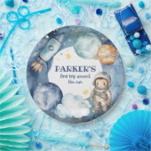 Space Galaxy Eerste reis rond de zon Verjaardag Papieren Bordje (Feest)