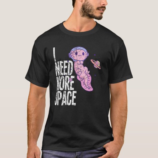 Space Galaxy Flying Axolotl Spacesuit Salamander S T-shirt (Voorkant)