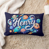 Space Galaxy Henry gepersonaliseerd Sierkussen Kussen (Deken)