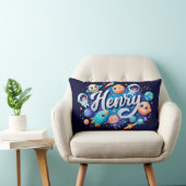 Space Galaxy Henry gepersonaliseerd Sierkussen Kussen (Stoel)