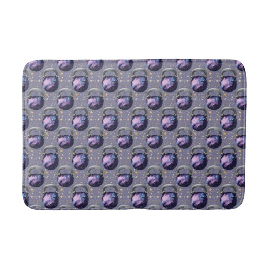 Space Galaxy Kettlebell Badmat (Voorkant)