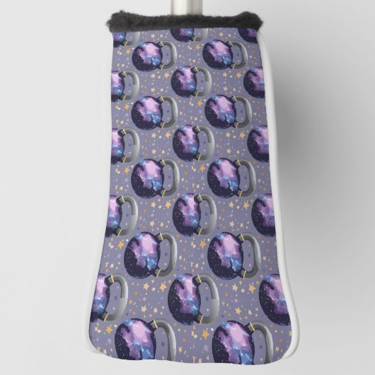 Space Galaxy Kettlebell Golfheadcover (Draai 90)