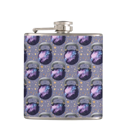 Space Galaxy Kettlebell Heupfles (Voorkant)