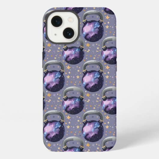 Space Galaxy Kettlebell iPhone Hoesje (Achterkant)