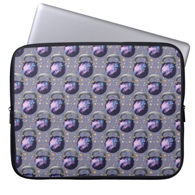 Space Galaxy Kettlebell Laptop Sleeve (Voorkant)
