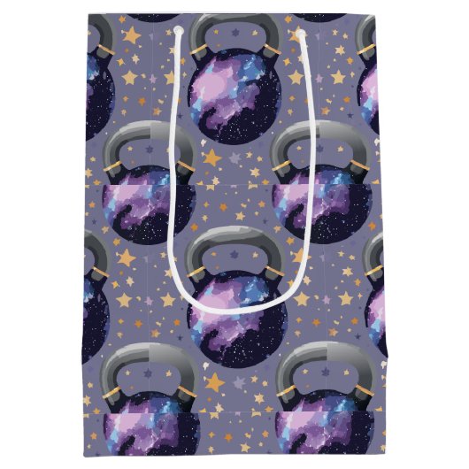 Space Galaxy Kettlebell Medium Cadeauzakje (Achterkant)